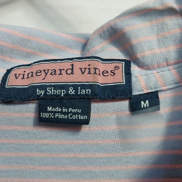 VINEYARD VINES Men's Gray Striped Shirt....SIZE M - Picture 2 of 5